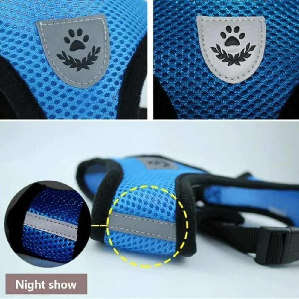 Dog Harness Cat Harness No Pull Comfort Padded Vest with Leash Size M - Picture 4 of 4